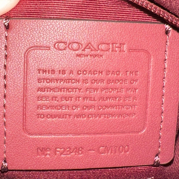 Coach Darcie Carryall F2348-CM100 Leather Suede Redwood Brown - Picture 16 of 16